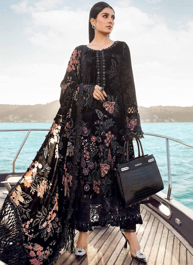 Georgette Black  Party Wear Embroidery Work Pakistani Suit